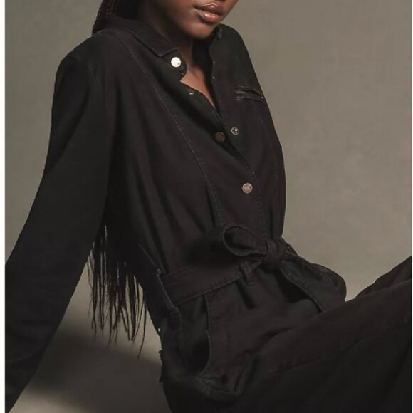 The Lonnie Cuffed Crop Jumpsuit by Pilcro - Size Large - Picture 2 of 15